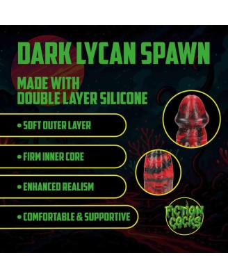Dark Lycan Spawn - Silicone Dildo - Red/Black