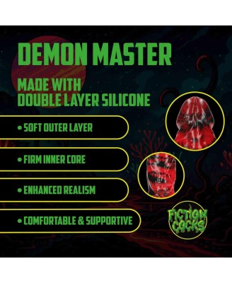 Demon Master - Silicone Dildo - Red/Black