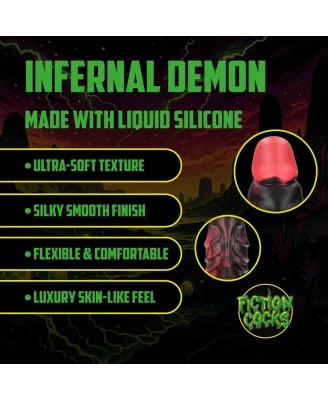 Infernal Demon - Silicone Dildo - Red/Black