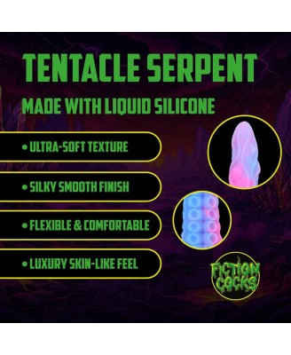 Tentacle Serpent - Anal Snake - 19.7" / 50 cm - Purple/Blue
