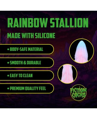 Rainbow Stallion - Silicone Butt Plug - Rainbow