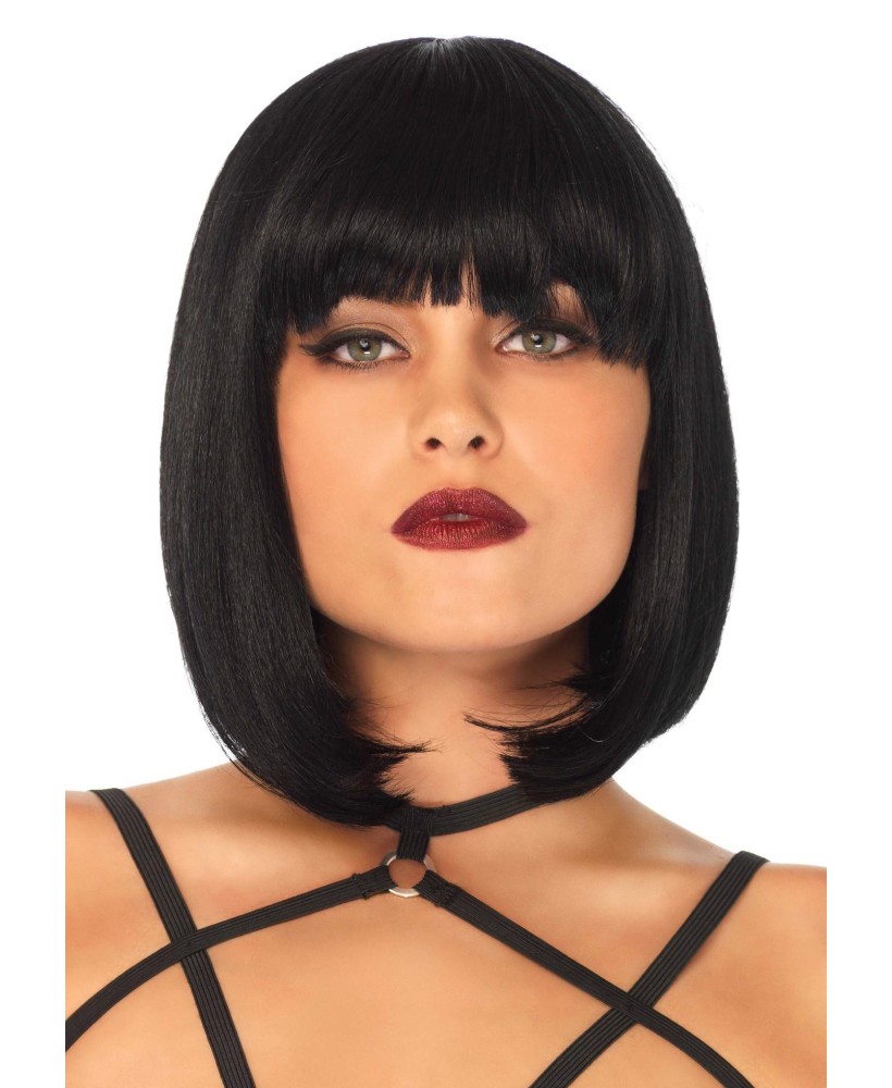Short natural bob wig Black