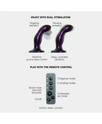 FINGERING VIBRATING DILDO - M - PURPLE TR