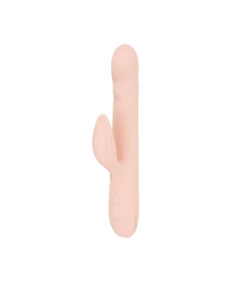 Good Vibes Only - Thrusting Vibrator - Soft Silicone - Pink