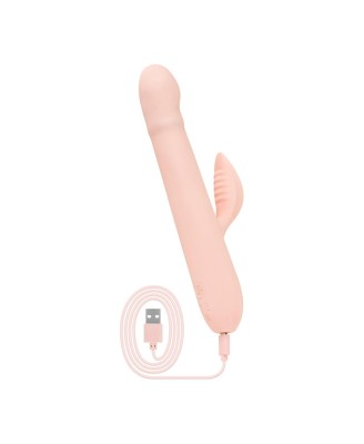Good Vibes Only - Thrusting Vibrator - Soft Silicone - Pink