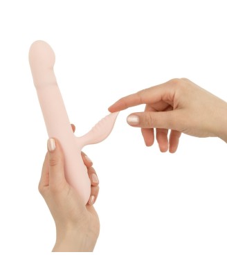 Good Vibes Only - Thrusting Vibrator - Soft Silicone - Pink