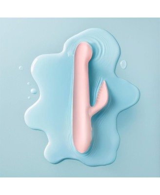 Good Vibes Only - Thrusting Vibrator - Soft Silicone - Pink