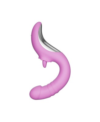 Good Vibes Only - Thrusting Tongue Vibrator - Pink