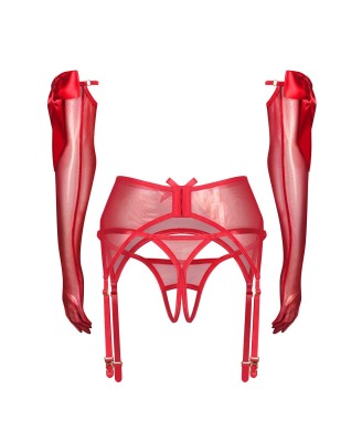 Gifty Red komplet 3-częściowy  S/M