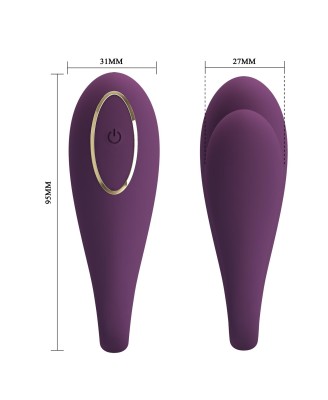PRETTY LOVE - August, Mobile APP Long-distance Control 12 vibration functions, ABS Silicone, USB rechargeable