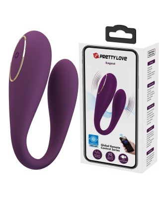 PRETTY LOVE - August, Mobile APP Long-distance Control 12 vibration functions, ABS Silicone, USB rechargeable