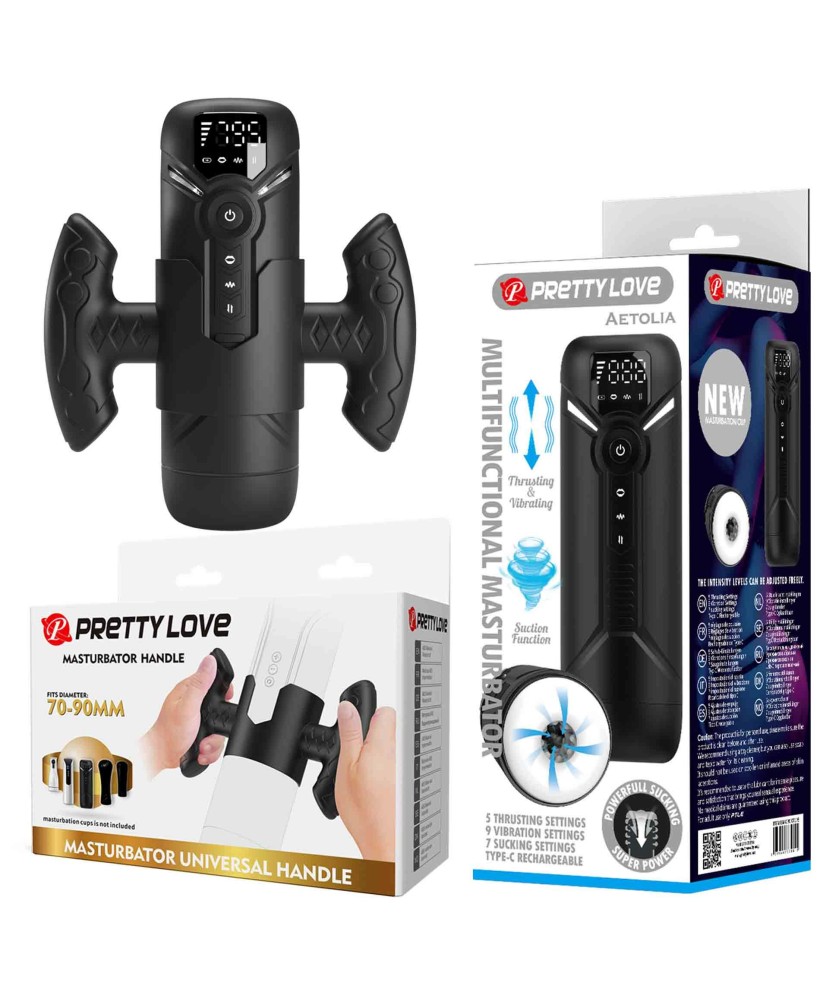 Pretty Love Aetolia 3-in-1 Automatic Masturbator with Universal Handle