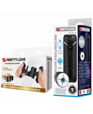 Pretty Love Aetolia 3-in-1 Automatic Masturbator with Universal Handle