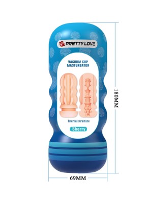 Pretty Love Sherry Multi-Texture Vacuum Cup Masturbator