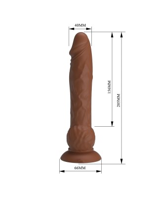 Pretty Love Eren Dual Sensor Thrusting Dildo - Brown