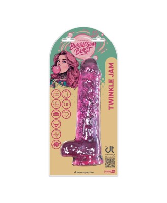 BUBBLEGUM BLAST TWINKLE JAM PINK CLASSIC JELLY 8,7 INCH DILDO
