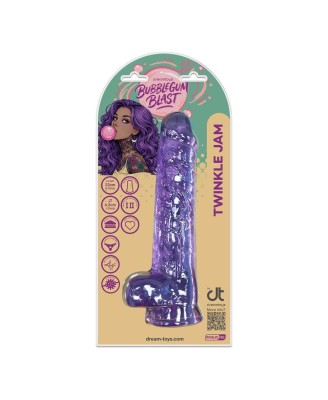 BUBBLEGUM BLAST TWINKLE JAM PURPLE CLASSIC JELLY 8,7 INCH DILDO