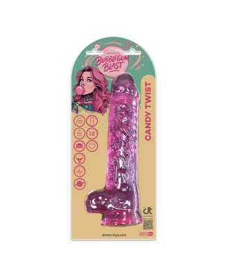 BUBBLEGUM BLAST CANDY TWIST PINK CLASSIC JELLY 9,4 INCH DILDO