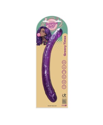 BUBBLEGUM BLAST GROOVY TIMES PURPLE CLASSIC JELLY 14,8 INCH DOUBLE DONG
