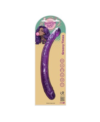 BUBBLEGUM BLAST GROOVY TIMES PURPLE CLASSIC JELLY 14,8 INCH DOUBLE DONG
