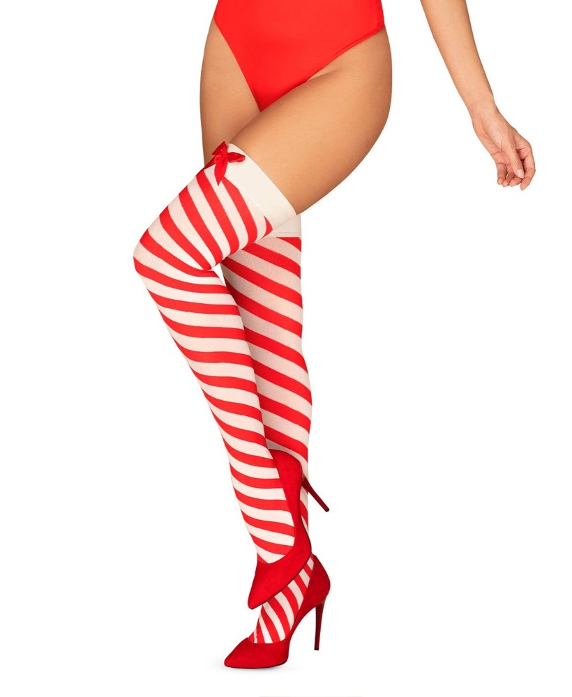 Bielizna-Kissmas pończochy czerwone S/M