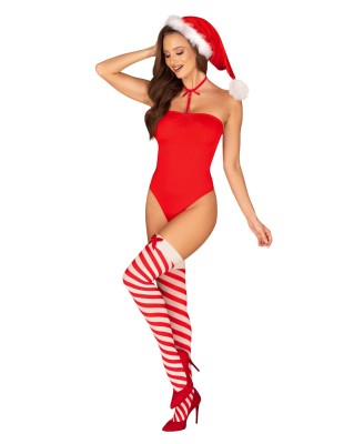 Bielizna-Kissmas pończochy czerwone S/M