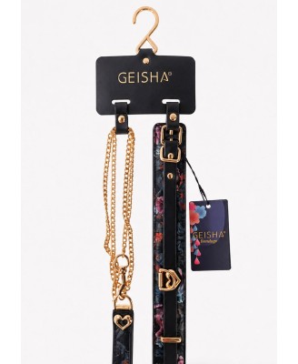 Floral Jacquard Collar Leash