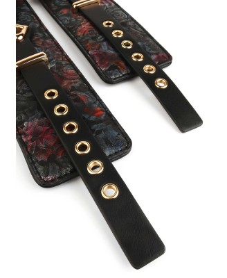 Floral Jacquard Wrist Cuffs