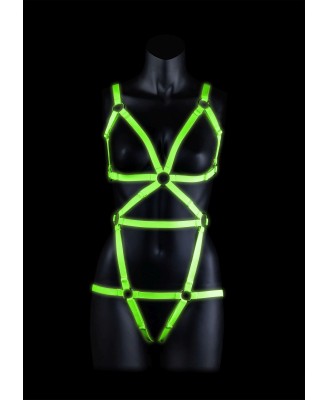 Full Body Harness - GitD - Neon Green/Black - L/XL