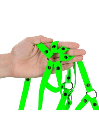 Full Body Harness - GitD - Neon Green/Black - L/XL