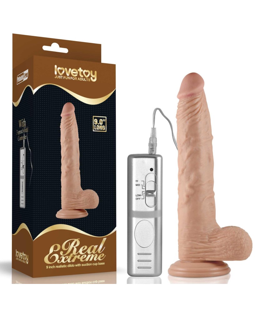9'' Real Extreme Vibrating Dildo