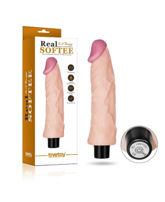 8"" REAL SOFTEE Vibrating Dildo