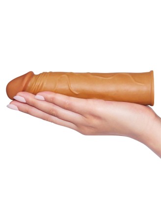 Add 1"" Pleasure X Tender Penis Sleeve Brown