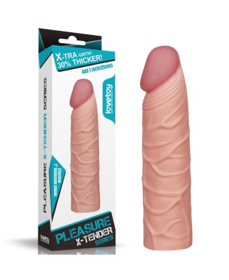 Add 1"" Pleasure X Tender Penis Sleeve Flesh