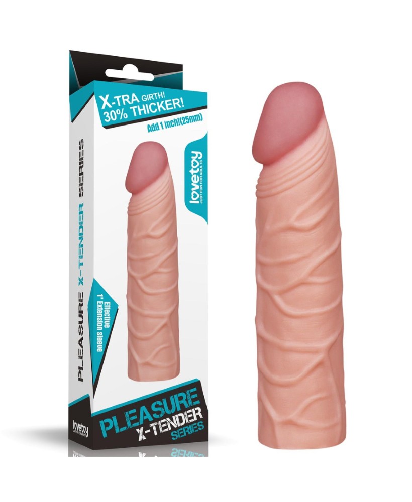 Add 1"" Pleasure X Tender Penis Sleeve Flesh