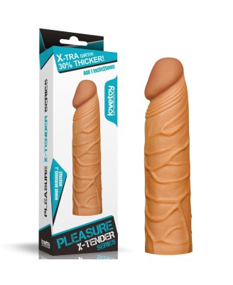 Add 1"" Pleasure X Tender Penis Sleeve Brown