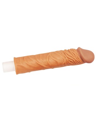 Add 2"" Pleasure X Tender Penis Sleeve Brown