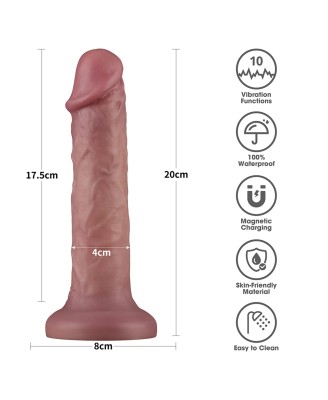 8'' Vibrating Dual Density Power Cock