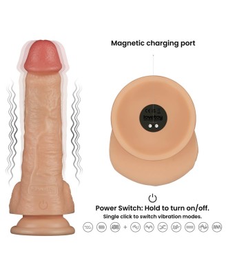 8'' Vibrating Power Basics Cock