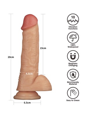 8'' Vibrating Power Basics Cock
