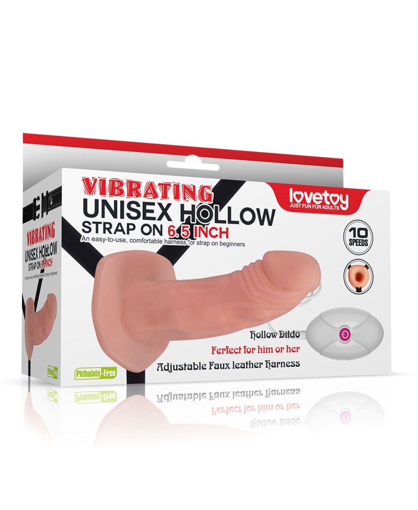 Vibrating Unisex Hollow Strap On