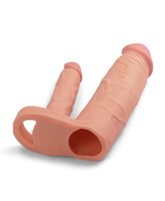 Add 2"" Pleasure X Tender Double Penis Sleeve