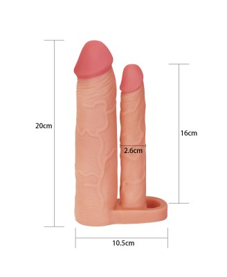 Add 2"" Pleasure X Tender Double Penis Sleeve