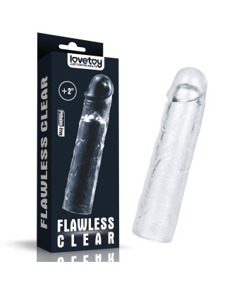 Flawless Clear Penis Sleeve Add 2''