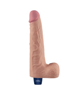 10" REAL SOFTEE Rechargeable TPE Vibrating Dildo(Flesh)