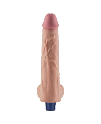 10" REAL SOFTEE Rechargeable TPE Vibrating Dildo(Flesh)