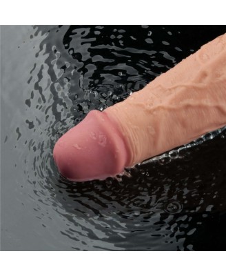 10" REAL SOFTEE Rechargeable TPE Vibrating Dildo(Flesh)