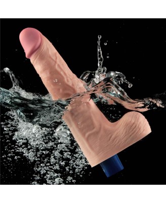 10" REAL SOFTEE Rechargeable TPE Vibrating Dildo(Flesh)