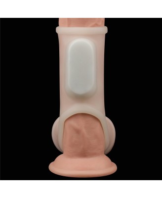 Vibrating Silk Knights Ring with Scrotum Sleeve