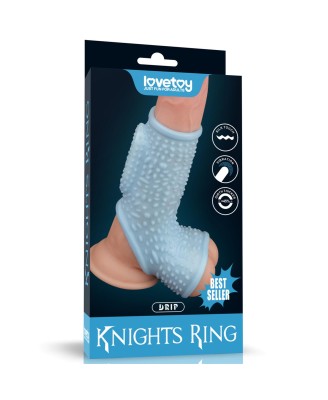 Vibrating Drip Knights Ring with Scrotum Sleeve